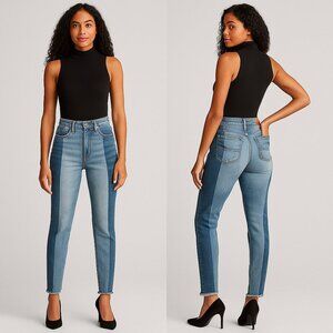 American Eagle Two Tone Vintage Hi Rise Skinny Jeans Size 2